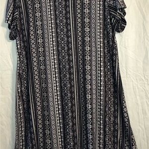 Bobbie Brooks Women’s Black and White Pattern Dress Size 1X